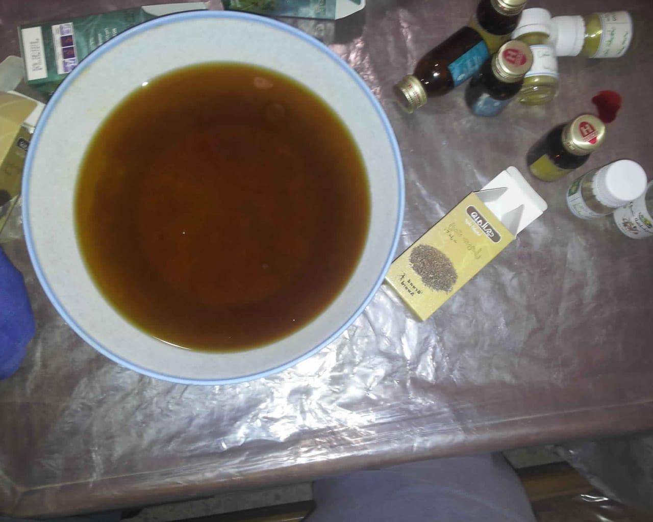 mélange huiles preuve